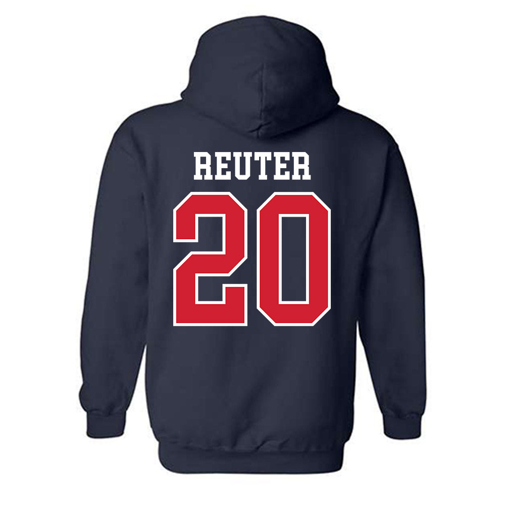 Ole Miss - NCAA Baseball : Collin Reuter - Replica Shersey Hooded Sweatshirt-1