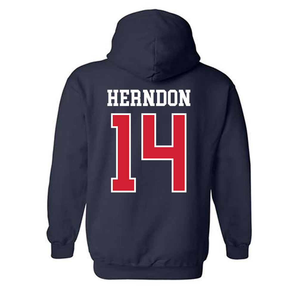 Ole Miss - NCAA Softball : Abby Herndon - Replica Shersey Hooded Sweatshirt-1