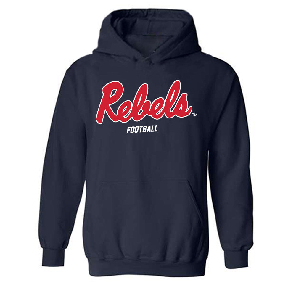 Ole Miss - NCAA Football : Caleb Blankenship - Replica Shersey Hooded Sweatshirt-0