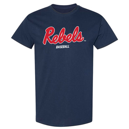 Ole Miss - NCAA Baseball : Connor Spencer - Replica Shersey T-Shirt-0