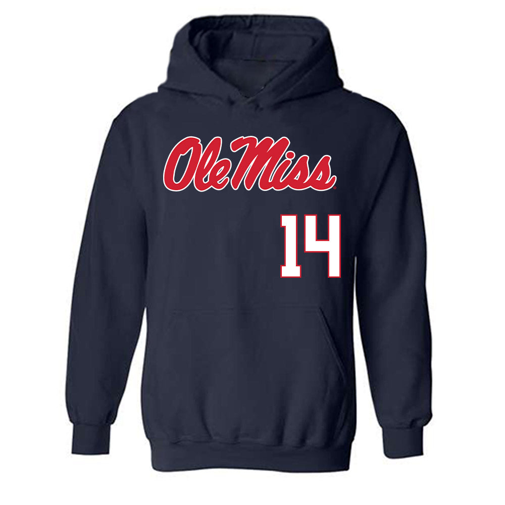 Ole Miss - NCAA Softball : Abby Herndon - Replica Shersey Hooded Sweatshirt-0