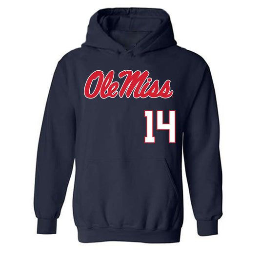 Ole Miss - NCAA Softball : Abby Herndon - Replica Shersey Hooded Sweatshirt-0