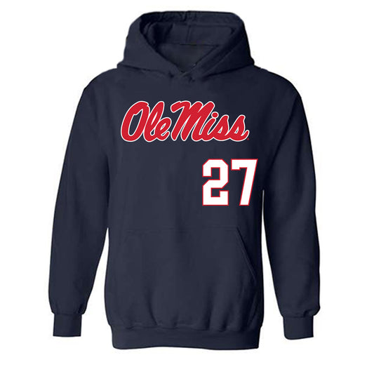 Ole Miss - NCAA Softball : Madi Heine - Replica Shersey Hooded Sweatshirt-0