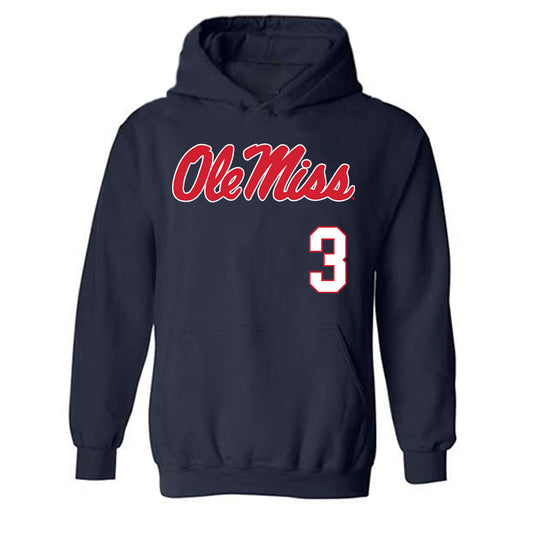 Ole Miss - NCAA Softball : Keila Kamoku - Replica Shersey Hooded Sweatshirt-0