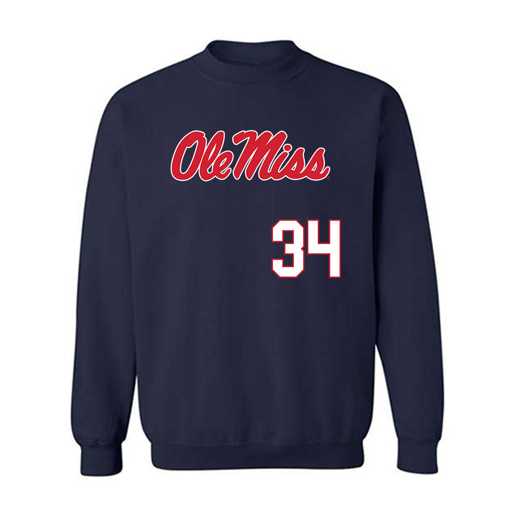 Ole Miss - NCAA Softball : rachel connors - Replica Shersey Crewneck Sweatshirt-0