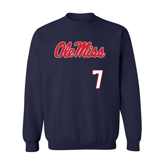 Ole Miss - NCAA Softball : Emilee Boyer - Replica Shersey Crewneck Sweatshirt-0