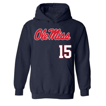 Ole Miss - NCAA Softball : Makenna Bellaire - Replica Shersey Hooded Sweatshirt-0