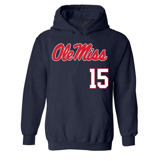 Ole Miss - NCAA Softball : Makenna Bellaire - Replica Shersey Hooded Sweatshirt-0