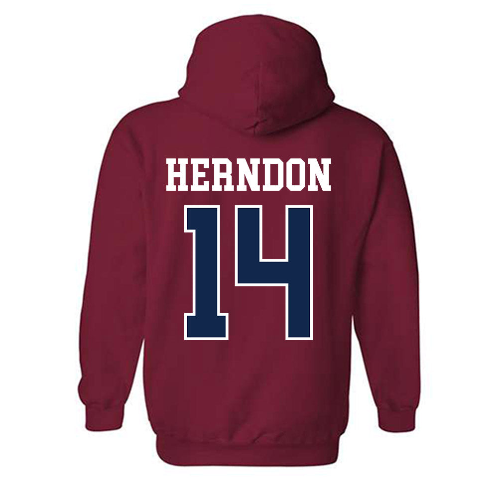 Ole Miss - NCAA Softball : Abby Herndon - Fashion Shersey Hooded Sweatshirt-1