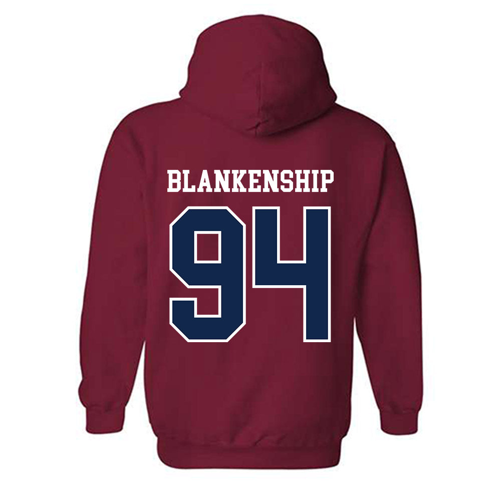 Ole Miss - NCAA Football : Caleb Blankenship - Fashion Shersey Hooded Sweatshirt-1