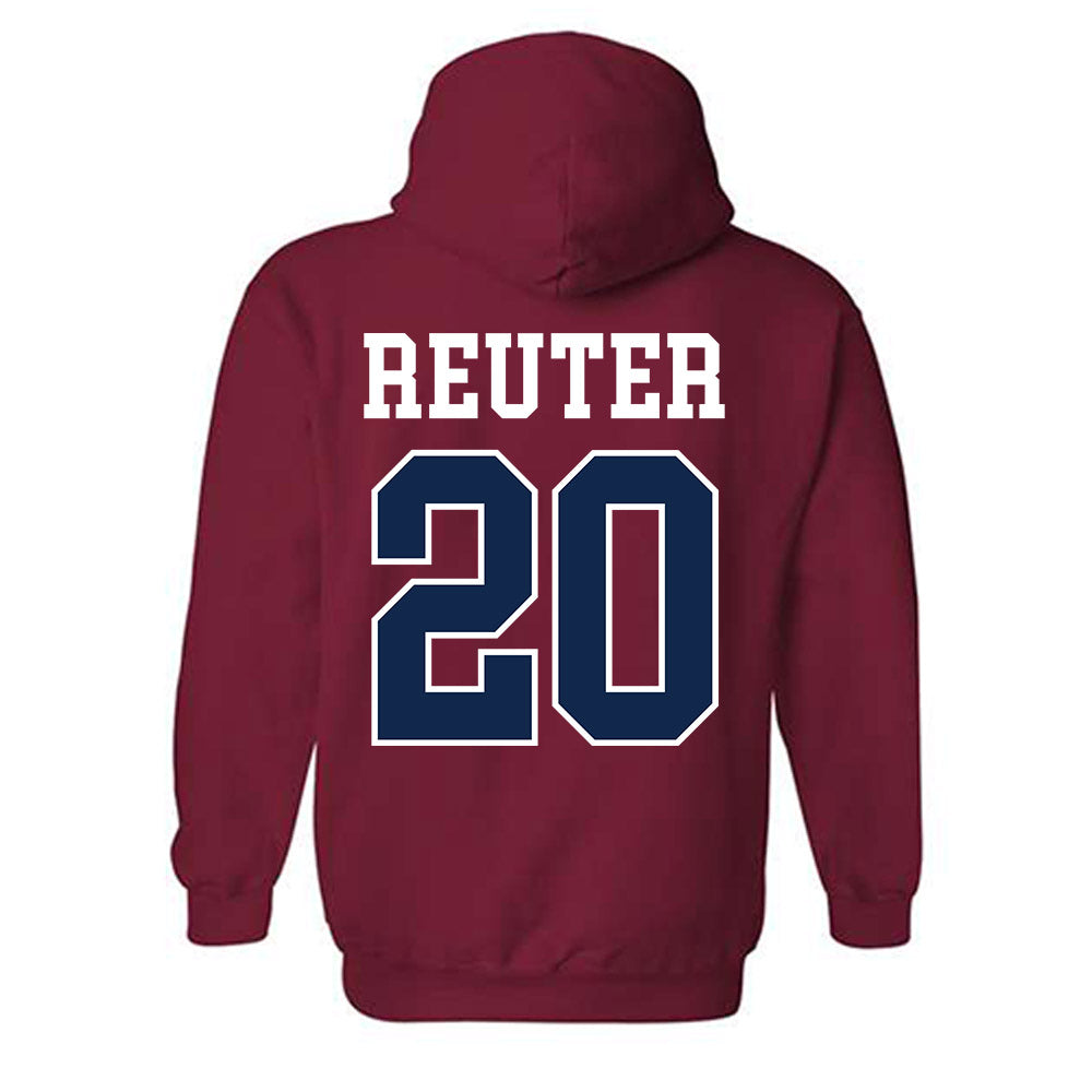 Ole Miss - NCAA Baseball : Collin Reuter - Fashion Shersey Hooded Sweatshirt-1