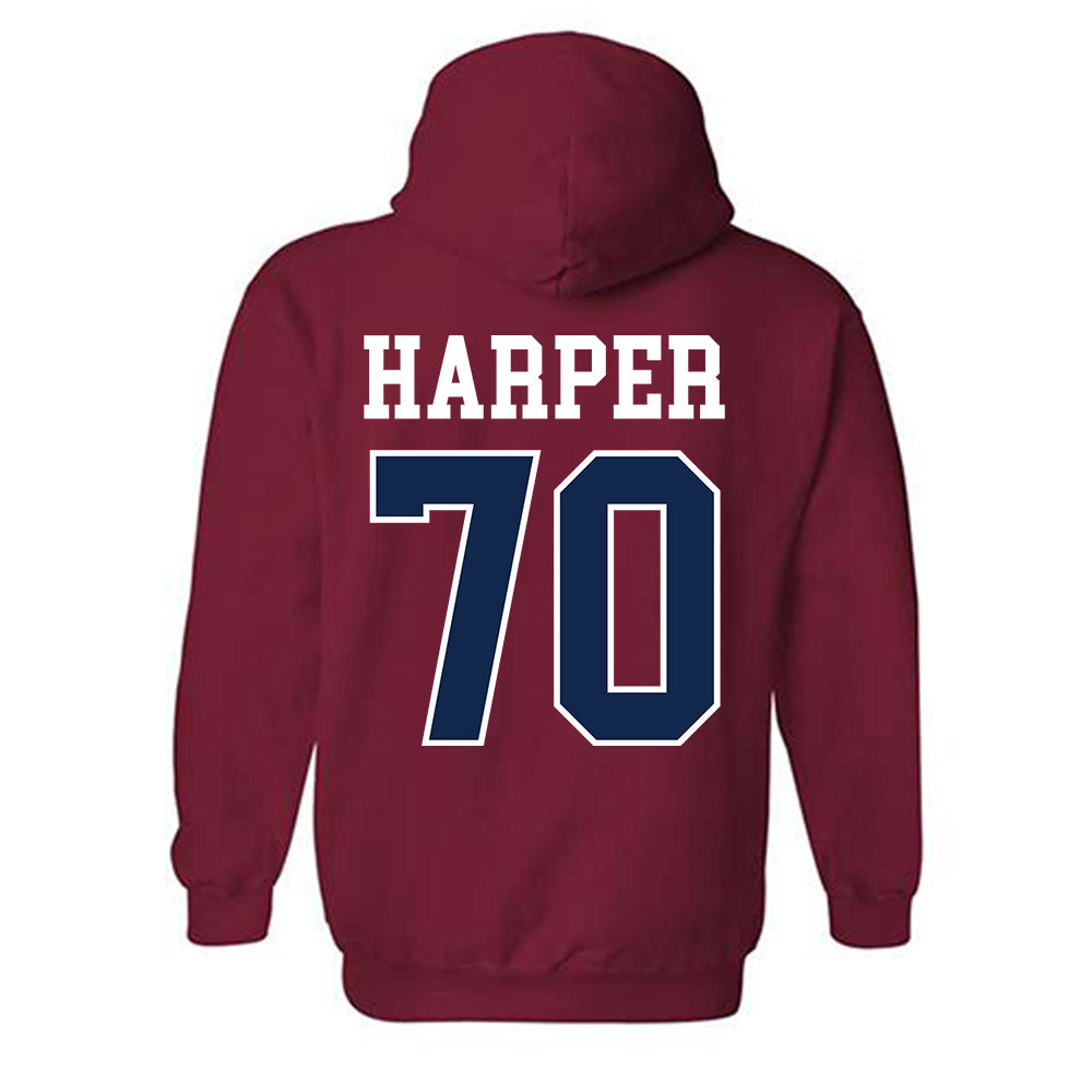 Ole Miss - NCAA Football : Devin Harper - Fashion Shersey Hooded Sweatshirt-1