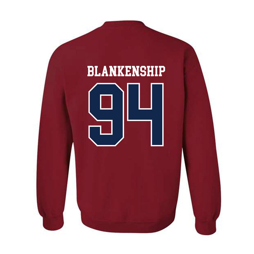 Ole Miss - NCAA Football : Caleb Blankenship - Fashion Shersey Crewneck Sweatshirt-1