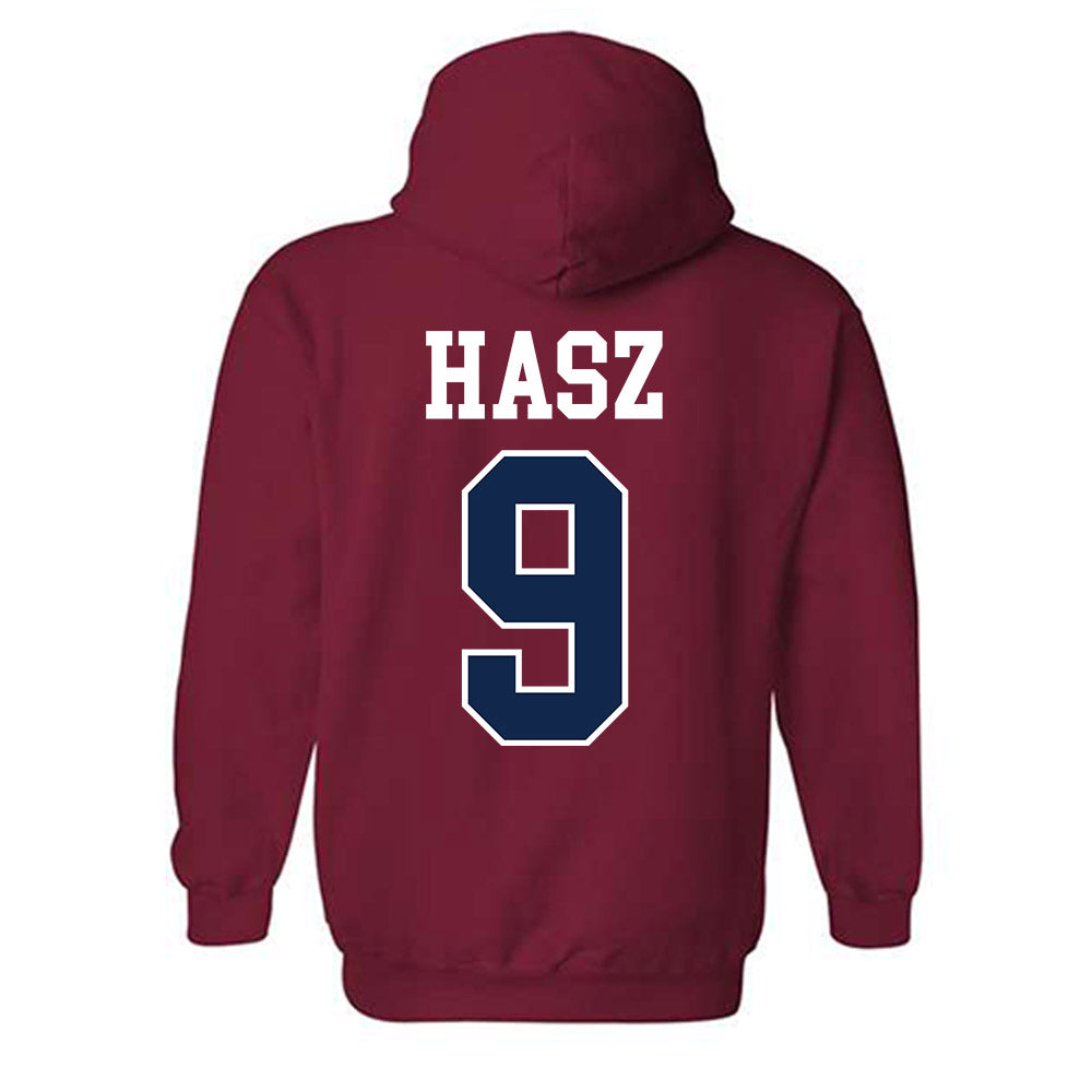 Ole Miss - NCAA Football : Luke Hasz - Fashion Shersey Hooded Sweatshirt-1