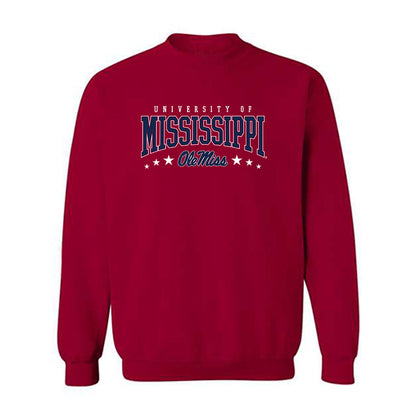 Ole Miss - NCAA Football : Mikey Baker - Fashion Shersey Crewneck Sweatshirt-0