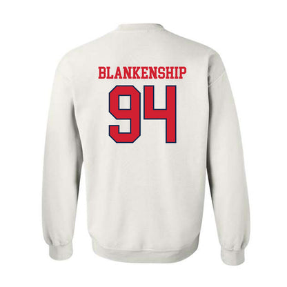 Ole Miss - NCAA Football : Caleb Blankenship - Fashion Shersey Crewneck Sweatshirt-1