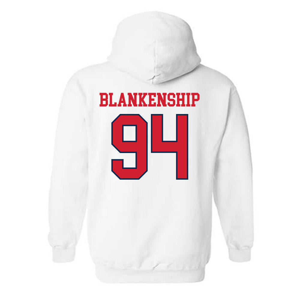 Ole Miss - NCAA Football : Caleb Blankenship - Fashion Shersey Hooded Sweatshirt-1