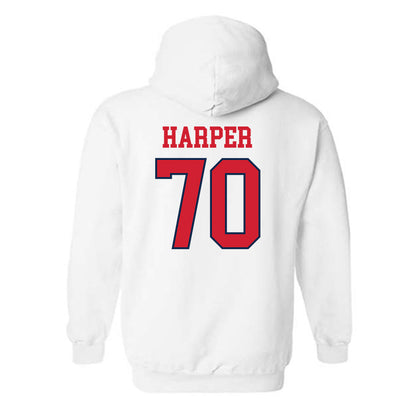 Ole Miss - NCAA Football : Devin Harper - Fashion Shersey Hooded Sweatshirt-1