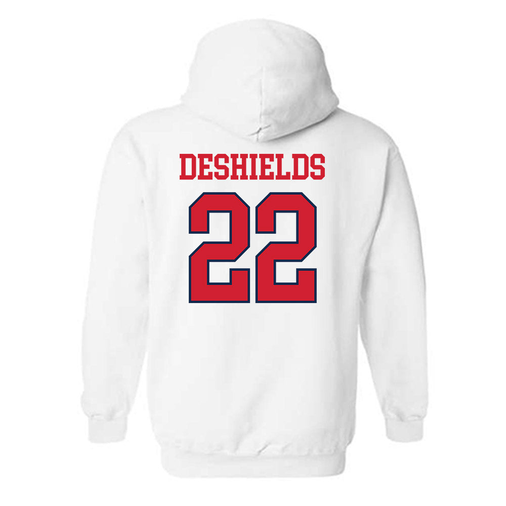 Ole Miss - NCAA Women's Basketball : Denim DeShields - Fashion Shersey Hooded Sweatshirt-1