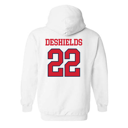Ole Miss - NCAA Women's Basketball : Denim DeShields - Fashion Shersey Hooded Sweatshirt-1