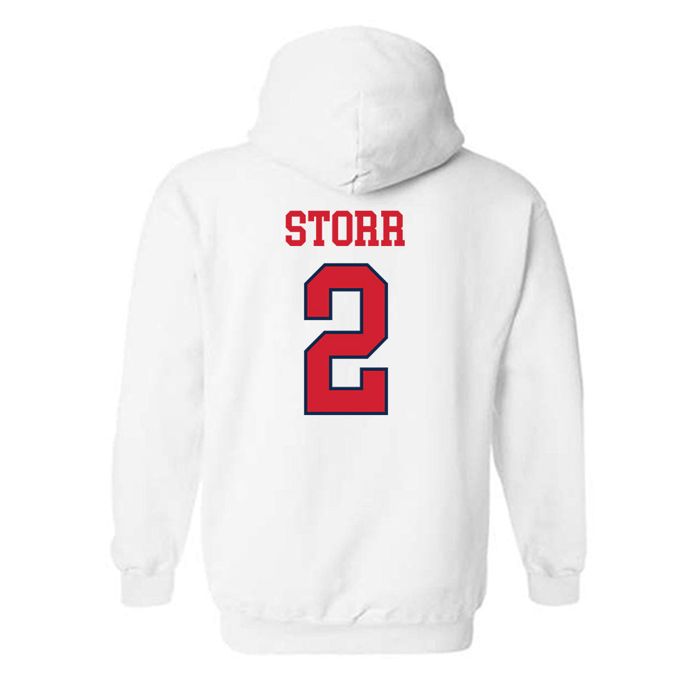 Ole Miss - NCAA Men's Basketball : AJ Storr - Fashion Shersey Hooded Sweatshirt-1