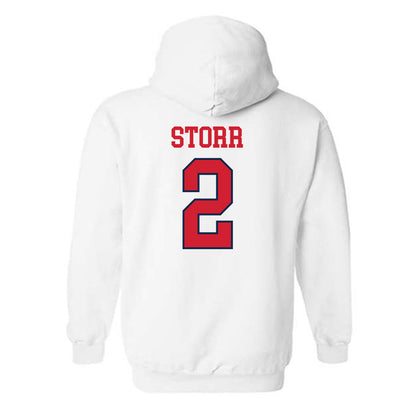 Ole Miss - NCAA Men's Basketball : AJ Storr - Fashion Shersey Hooded Sweatshirt-1