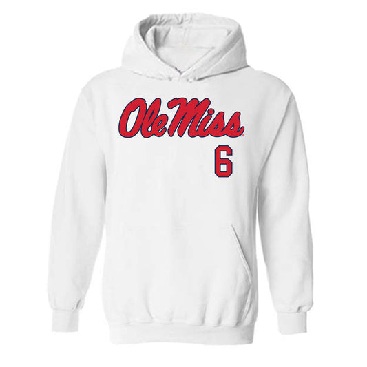 Ole Miss - NCAA Women's Volleyball : Aniya Lewis - Fashion Shersey Hooded Sweatshirt-0