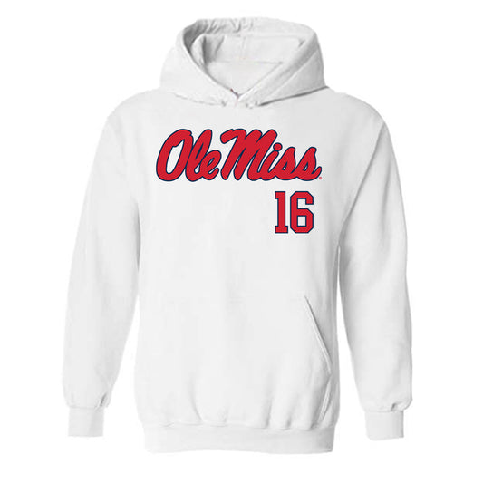 Ole Miss - NCAA Baseball : Brayden Jones - Fashion Shersey Hooded Sweatshirt-0