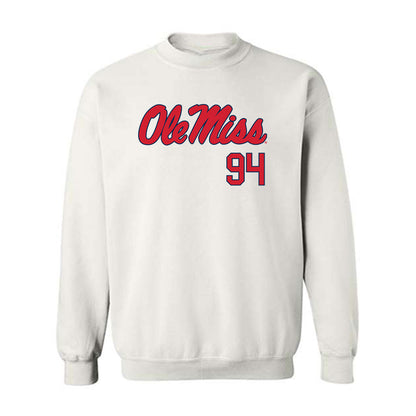 Ole Miss - NCAA Football : Caleb Blankenship - Fashion Shersey Crewneck Sweatshirt-0