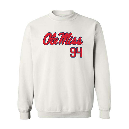 Ole Miss - NCAA Football : Caleb Blankenship - Fashion Shersey Crewneck Sweatshirt-0