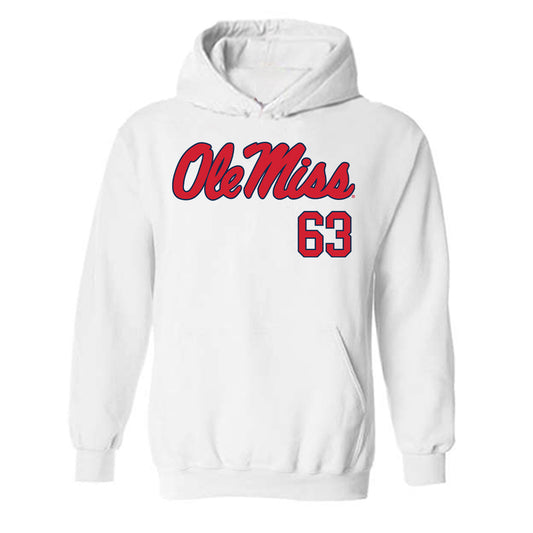 Ole Miss - NCAA Football : Alec Grijalva - Fashion Shersey Hooded Sweatshirt-0