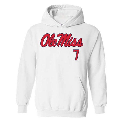 Ole Miss - NCAA Softball : Emilee Boyer - Fashion Shersey Hooded Sweatshirt-0