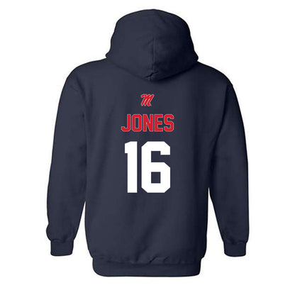 Ole Miss - NCAA Baseball : Brayden Jones - Sports Shersey Hooded Sweatshirt-1