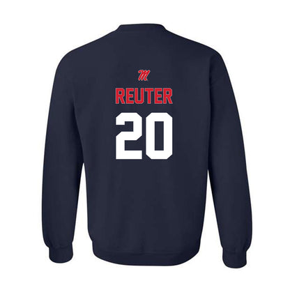 Ole Miss - NCAA Baseball : Collin Reuter - Sports Shersey Crewneck Sweatshirt-1