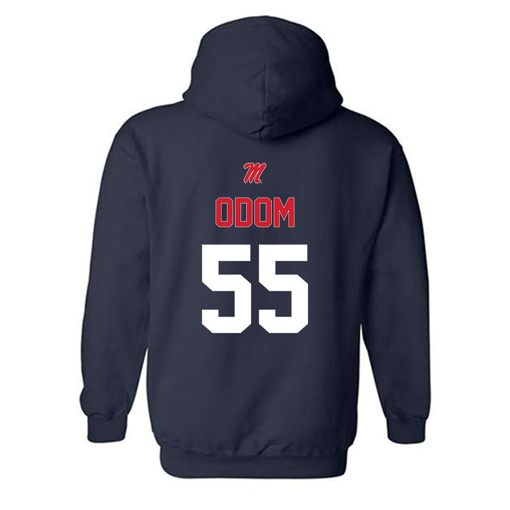 Ole Miss - NCAA Baseball : Leo Odom - Sports Shersey Hooded Sweatshirt-1