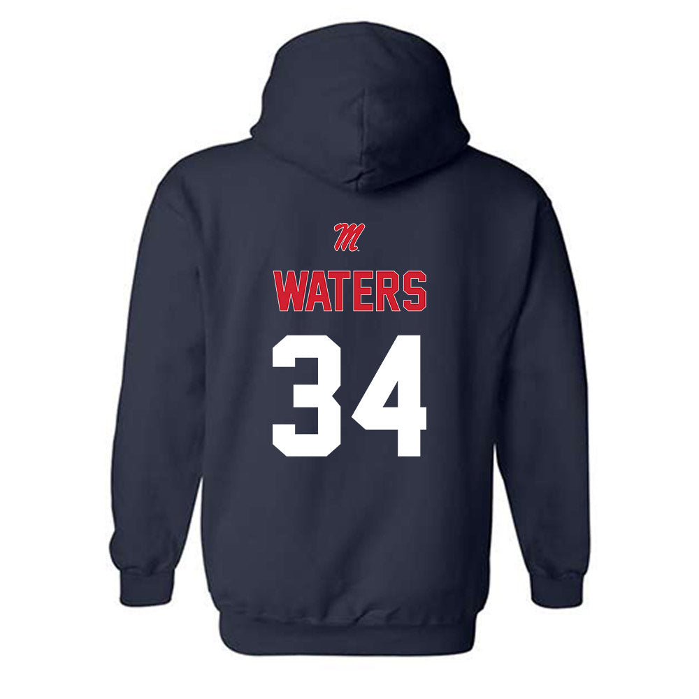 Ole Miss - NCAA Baseball : Landon Waters - Sports Shersey Hooded Sweatshirt-1