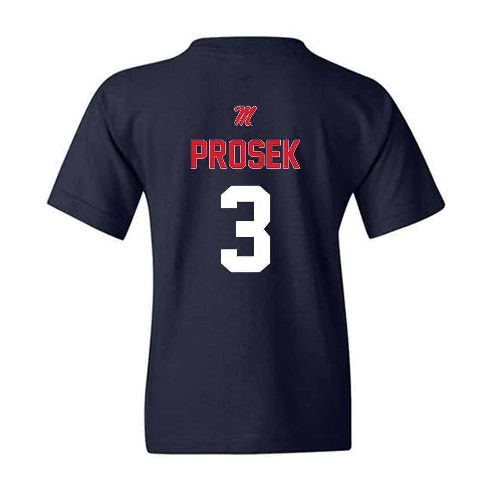 Ole Miss - NCAA Baseball : Cole Prosek - Sports Shersey Youth T-Shirt-1