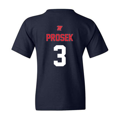 Ole Miss - NCAA Baseball : Cole Prosek - Sports Shersey Youth T-Shirt-1