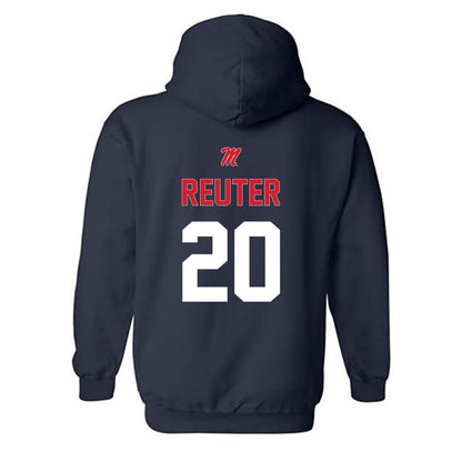 Ole Miss - NCAA Baseball : Collin Reuter - Sports Shersey Hooded Sweatshirt-1