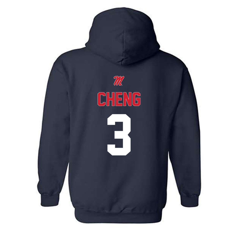 Ole Miss - NCAA Baseball : Luke Cheng - Sports Shersey Hooded Sweatshirt-1