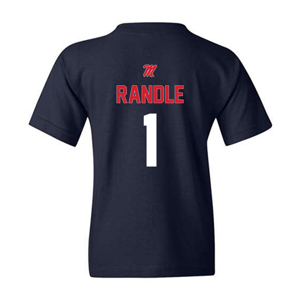 Ole Miss - NCAA Baseball : Brayden Randle - Sports Shersey Youth T-Shirt-1