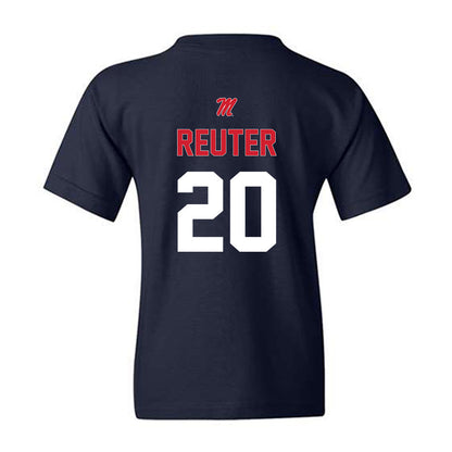 Ole Miss - NCAA Baseball : Collin Reuter - Sports Shersey Youth T-Shirt-1