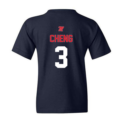 Ole Miss - NCAA Baseball : Luke Cheng - Sports Shersey Youth T-Shirt-1