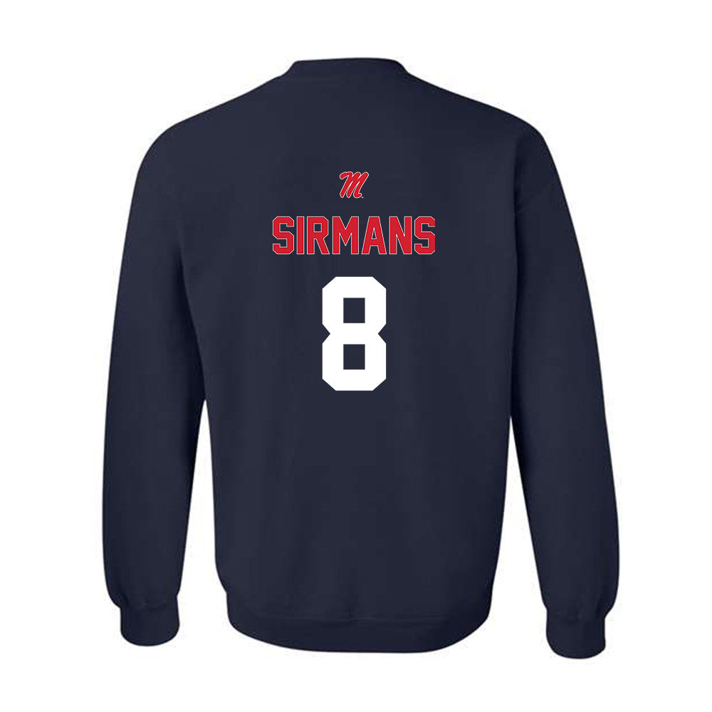 Ole Miss - NCAA Baseball : Tate Sirmans - Sports Shersey Crewneck Sweatshirt-1