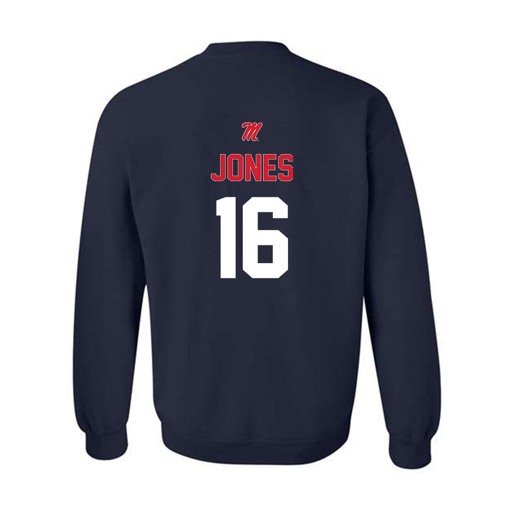 Ole Miss - NCAA Baseball : Brayden Jones - Sports Shersey Crewneck Sweatshirt-1