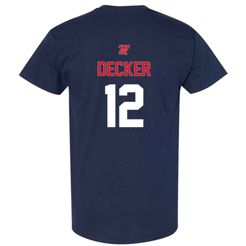 Ole Miss - NCAA Baseball : Dominic Decker - Sports Shersey T-Shirt-1