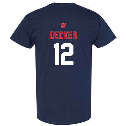 Ole Miss - NCAA Baseball : Dominic Decker - Sports Shersey T-Shirt-1