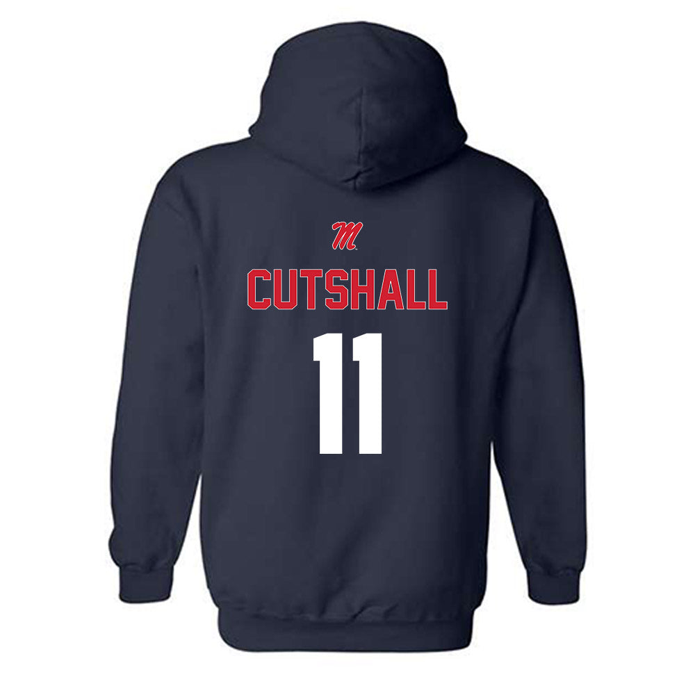 Ole Miss - NCAA Baseball : William Cutshall - Sports Shersey Hooded Sweatshirt-1
