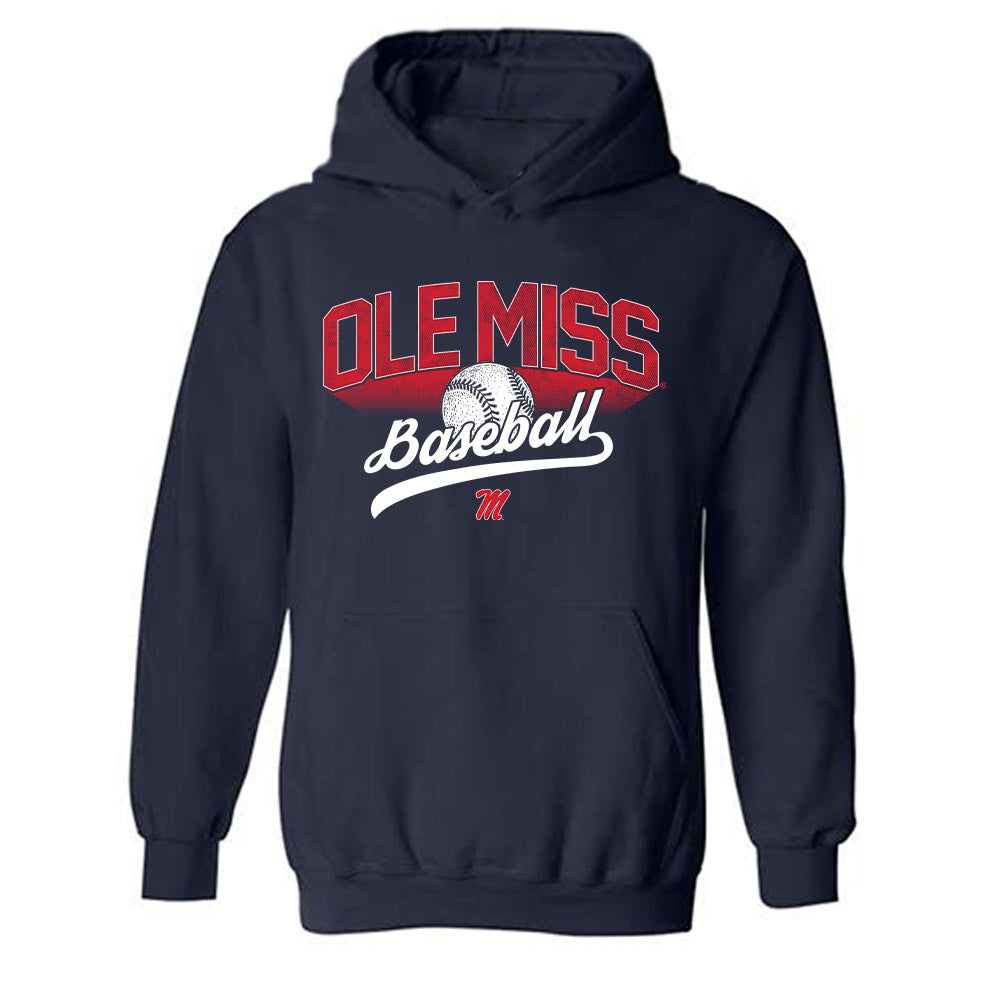 Ole Miss - NCAA Baseball : Connor Spencer - Sports Shersey Hooded Sweatshirt-0