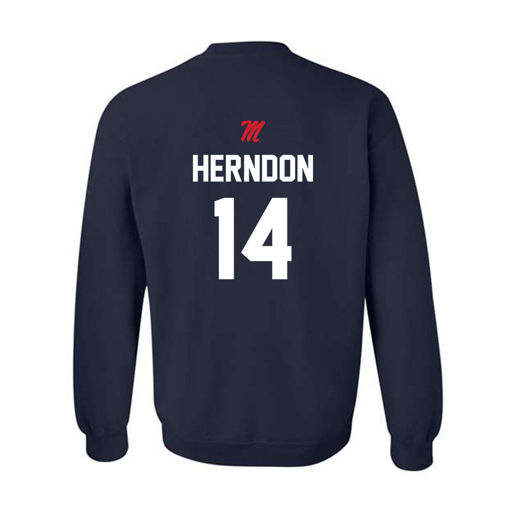 Ole Miss - NCAA Softball : Abby Herndon - Sports Shersey Crewneck Sweatshirt-1